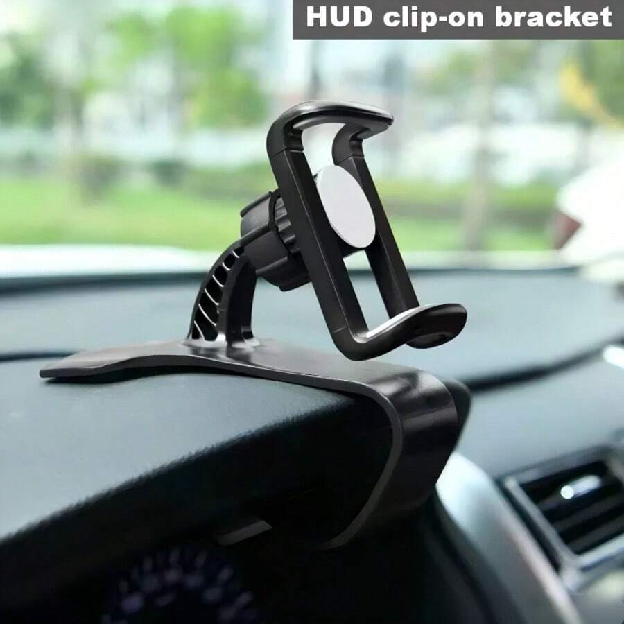 车载仪表盘手机支架，HUD抬头显示安装夹式通用导航支架，空调出风口夹式支架 - 彩色 - 查看 1