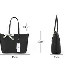 Women's Nylon Tote Bag, Shoulder Bag, Crossbody Bag, Handbag, Suitable For Commuting, Shopping, School, Dates, Parties, Gifts - màu đen - Xem 6