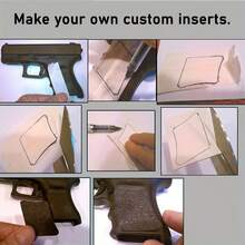 Băng dính cao su mờ chống trượt 5*7 inch, miếng dán chống trượt cho tay cầm súng, băng dính chống trượt tự làm. - màu đen - Xem 5