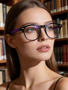 2 Pairs/1 Pair Unisex Computer Reading/Gaming/TV/Phone Use Anti-Eyestrain Glasses - Transparent - View 4