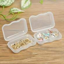 Mini Plastic Storage Box, Transparent Jewelry Box, Portable Earplug & Pill Container With Lid, Multifunctional Storage Box For Jewelry, Beads, Hardware, Small Crafts & Tools - Multicolor - View 1