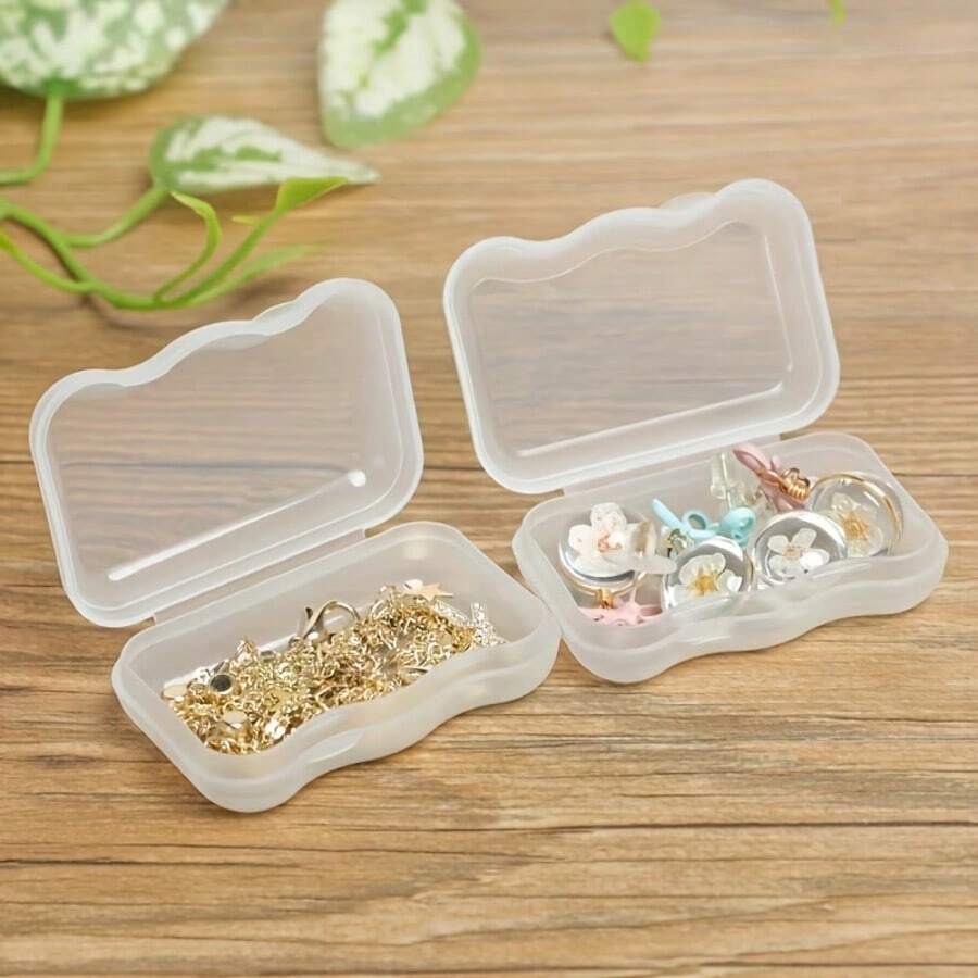 Mini Plastic Storage Box, Transparent Jewelry Box, Portable Earplug & Pill Container With Lid, Multifunctional Storage Box For Jewelry, Beads, Hardware, Small Crafts & Tools - Multicolor - View 1