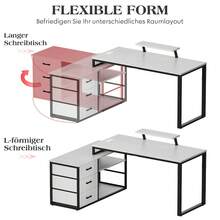 Devoko Home Office Desks - Grey - View 5