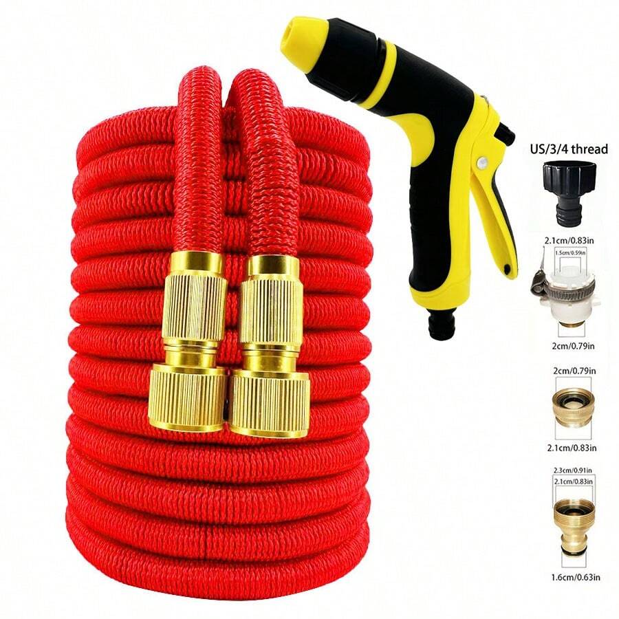 1pc Expandable Magic Hose Set, Multifunctional Water Gun, Garden Hose - B - View 1