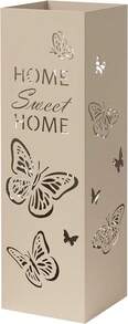 Baroni Home Modern Design Umbrella Stand, Metal Umbrella Holder With Butterflies, 2 Hooks And Removable Drip Tray, 15.5 X 15.5 X 49 Cm - 1PC - Xem 1