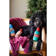 Pearhead Holiday Spirits Dog Toy Set Spirits Themed Plush Dog Toys Squeaky Dog Toys Set of 3 - como en la foto - Ver 3