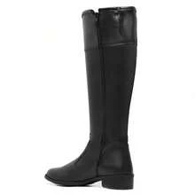 Women's High-Top Riding Boot With Texture, Classic Style, Elegant, Casual, Chic And Stylish, For Autumn/Winter - Black - View 6