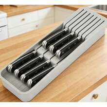 Multi-Function Kitchen Drain Knife Rack, Plastic Knife Storage Box - Multicolor - View 4