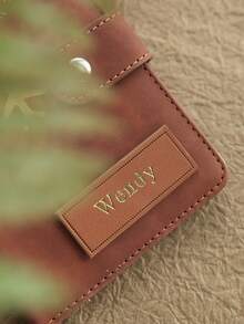 2pcs Personalized Passport Cover And Luggage Tag Set, Customized Gold Letter Suede Texture Buckle, Personalized Name Passport Cover - Multicolor - View 12