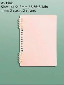 A5 20-Ring Removable Loose-Leaf Notebook Cover, Minimalist Slim Design Suitable For A5 Notebook Inserts, Student Use - A5 - View 6