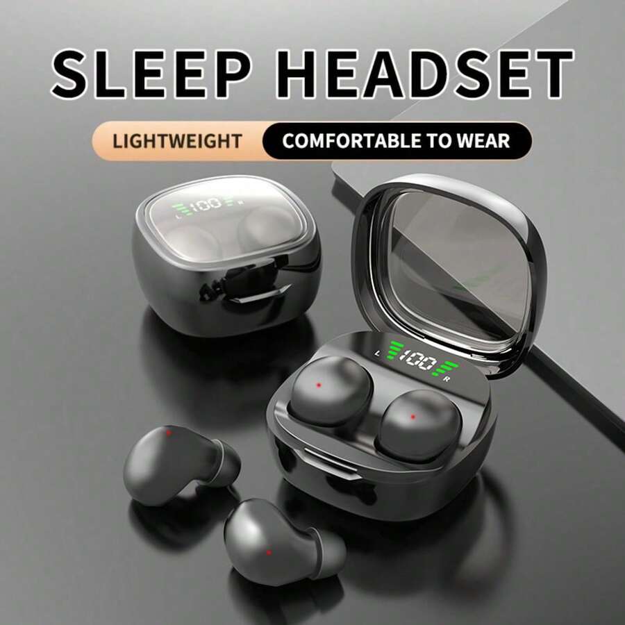 Auriculares inalámbricos/Calidad de llamada de alta definición/Diseño intrauricular que no presiona las orejas mientras se duerme/Adecuado tanto para hombres como para mujeres