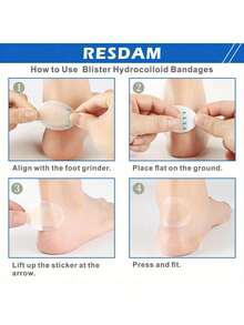 Almohadillas antifricción para tacones altos, Almohadillas antifricción para los pies, Almohadillas de hidrogel antifricción para los pies, Membrana para los pies, Almohadillas para los pies, Apósitos de hidrogel empaquetados individualmente, Almohadillas antifricción para los talones, Aislamiento de almohadillas para los pies - Multicolor - Ver 3