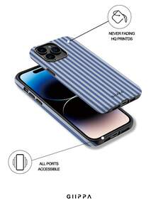 1 chiếc ốp lưng điện thoại họa tiết sọc thời trang màu xanh nhạt, tương thích với iPhone 17 Pro Max, 16 Pro Max, 15 Pro Max, 14 Pro Max, ốp lưng điện thoại phong cách Hàn Quốc thời trang và thú vị, tương thích với iPhone 11/12/13/14/15/16 Pro Max Plus, thiết kế thanh lịch cho cả nam và nữ, món quà lý tưởng cho bạn gái vào dịp Lễ Phục Sinh, mùa cưới, sinh nhật. - Màu xanh bụi bặm - Xem 3