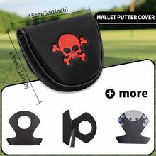 1 DF3 Putter Head Cover - Skull Style Putter Cover | Premium PU Golf Putter Cover | Magnetic Closure | Fits Most | Unisex Fun Golf Accessory | Compatible With DF3 | Durable Golf Club Head Protector - متعدد الألوان - مشاهدة 9