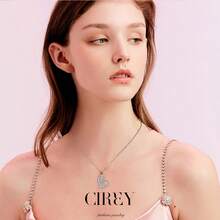 CIREY 1 chiếc vòng cổ hình trái tim đính đá Zirconia, kiểu dáng sang trọng và giản dị, mang phong cách Châu Âu và Mỹ, phù hợp làm quà tặng. - Nhiều màu - Xem 4