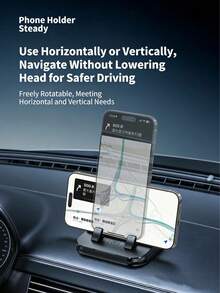 1 Giá đỡ điện thoại ô tô xoay 360° kiêm biển số xe 2 trong 1, biển số đỗ xe tạm thời, giá đỡ dán trên bảng điều khiển, giá đỡ điện thoại đa năng chống rung, hỗ trợ định vị. - nhiều màu - Xem 5