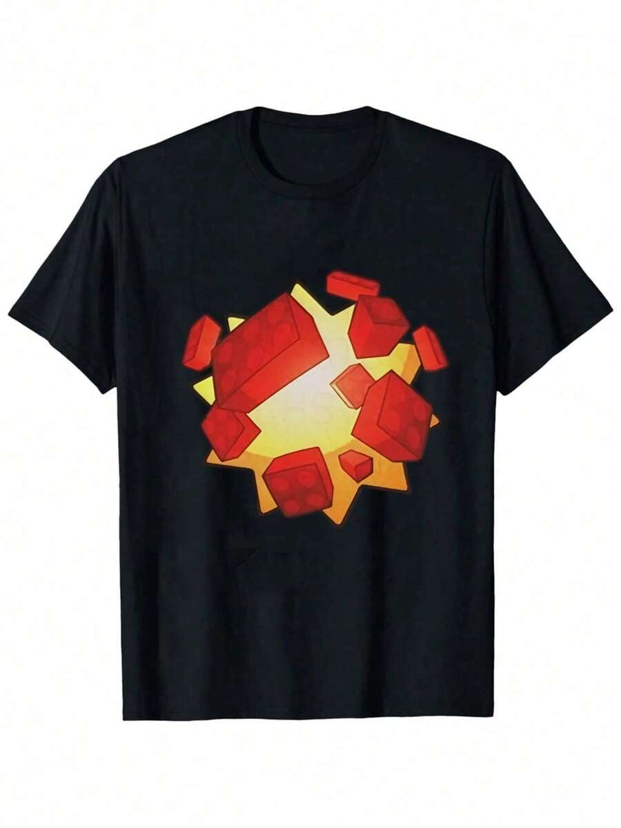 Robloxs-Xxxl 100% Cotton T-Shirt - Gamer T-Shirt For Kids And Adults  Streamer Merch  Video Game Lover Gift Gaming Tee,Cartoon Anime Game Robloxs T-Shirt,Robloxs Player Fan Gift - Black 2 - View 1