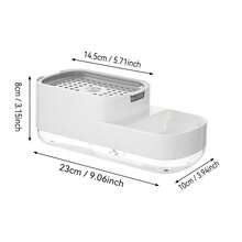 厨房洗碗神器，按压式洗洁精泡沫器，多功能皂液器和清洁用品收纳架 - A - 查看 7