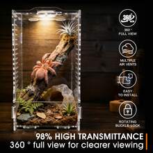 Reptile Habitat Terrarium Breeding Box Acrylic Case Nano Arboreal Tarantula Enclosure Spider Scorpion Bearded Dragon Habitat - Small - View 2
