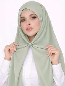 1 chiếc khăn trùm đầu chiffon 3 trong 1 tiện dụng, có nam châm tích hợp và mũ lót bên trong - Không cần ghim, không trượt, dễ dàng đội chỉ trong vài giây. Thích hợp để phối cùng áo Abaya hàng ngày, tham gia các hoạt động ngoài trời, cầu nguyện và hành hương. - Nhiều màu - Xem 11
