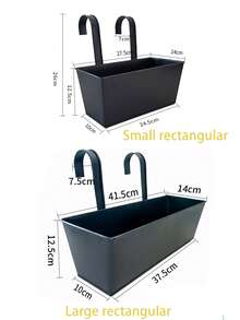 1/5/10个装金属桶花盆 - 复古阳台壁挂式花盆，带把手，花园装饰，适合室内外使用 - 彩色 - 查看 8