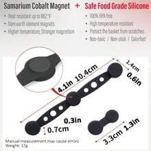 3个装空气炸锅硅胶夹 - 耐高温464°F（240°C），快接设计，牢固固定烘焙纸和衬垫，适用于所有带磁性篮边的空气炸锅，不刮伤且易于清洁，空气炸锅配件 | 磁性夹 | 硅胶 - 彩色 - 查看 4