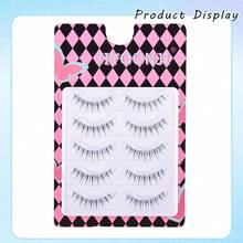 5 Cặp lông mi giả kiểu hoạt hình, lông mi giả tạo vẻ tự nhiên, nhẹ và mềm mại, mang lại hiệu ứng tự nhiên, chất liệu giả lông chồn, phù hợp cho trang điểm hàng ngày, thân mềm trong suốt, 4-12mm - Kiểu tóc ngắn tự nhiên - Xem 7