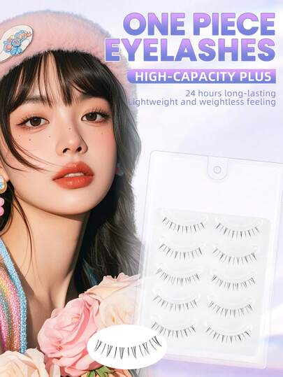 Natural False Eyelashes, 5 Pairs Of Lower Eyelashes, Fluffy And Soft, Made Of 3D Mink Fur Material, Long And Sleek, Natural And Comfortable, Handmade, Long And Dense, Curly And Soft, Suitable For Role-Playing, Daily Makeup, And Asian Makeup.