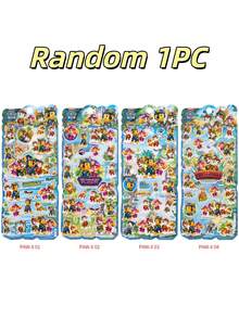 Paw Patrol 1个随机巡逻小狗卡通人物3D泡泡贴纸，可爱巡逻小狗动漫人物莱德和斯凯，生日派对用品（颜色随机） - 彩色 - 查看 7