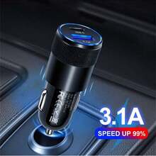 3.1a Pd Car Charger, Black - Black - View 2