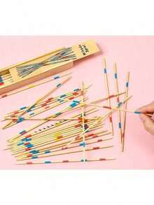 1 Pack/2 Packs Pick Up Sticks Game, 31 Sticks/41 Sticks Wooden Pick Up Sticks Boxed, Teen Traditional Pick Up Sticks Toy, Fun Family Game, Game, Ludo, Board Game - Multicolor - View 8