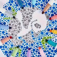 6支/套点彩笔套装，粉彩双头马克笔，细头软毛笔，丙烯点彩笔，适用于岩石绘画、曼陀罗、日记、办公及学习用品 - 單件 - 查看 4