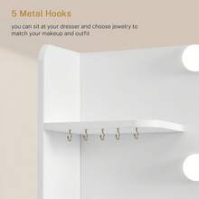 Large Vanity Desk With Mirror And Lights, Makeup Vanity With 11 Drawers & 6 Open Shelves, 3 Lighting Modes, Brightness Adjustable, Vanity For Girls, White - Xem 8