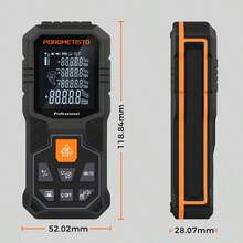 POROMETISTO Máy đo khoảng cách laser 2 trong 1 50m/80m với bộ nhớ lưu trữ 30 dữ liệu, dụng cụ đo góc laser kỹ thuật số. - Màu Cam cháy - Xem 9