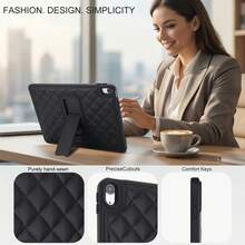 (All Series) Compatible With IPad (A16) 11th Generation 11 Inch 2025/10th Generation 10.9 Inch 2022/ Pro 11 Inch/Air 2/3/4/5/6/7/8 Premium Leather Case With Kickstand,Slim Ultra Thin Shockproof Back Shell Lightweight Soft TPU Cover Protective Case - Black - View 8