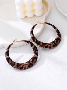1 Pair Colorful Hoop Earrings For Women - Multicolor - View 16