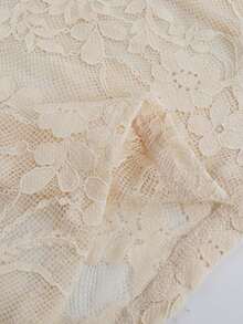 Ilya Strap One-Word Shoulder Lace Dress, Summer Personalized Slim-Fitting Waist Dress - Light Yellow - View 6