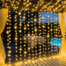Battery Powered LED Curtain Lights, Home Indoor Holiday Party Decor Lights For Wedding Decoration - Battery Box Curtain Light - View 4