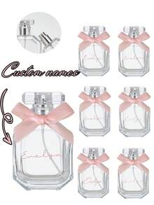 Botella de perfume personalizada con nombre de 50ml con atomizador de liberación por presión, estilo mariposa, reutilizable - Botella de spray cosmético, botella de prensa de gran capacidad para rellenar y reutilizar, contenedor de viaje, esencial de viaje, regalo del Día de San Valentín, regalo asequible del Día de San Valentín, Domingo de Pascua, Día de la Madre - 50ml - Ver 1