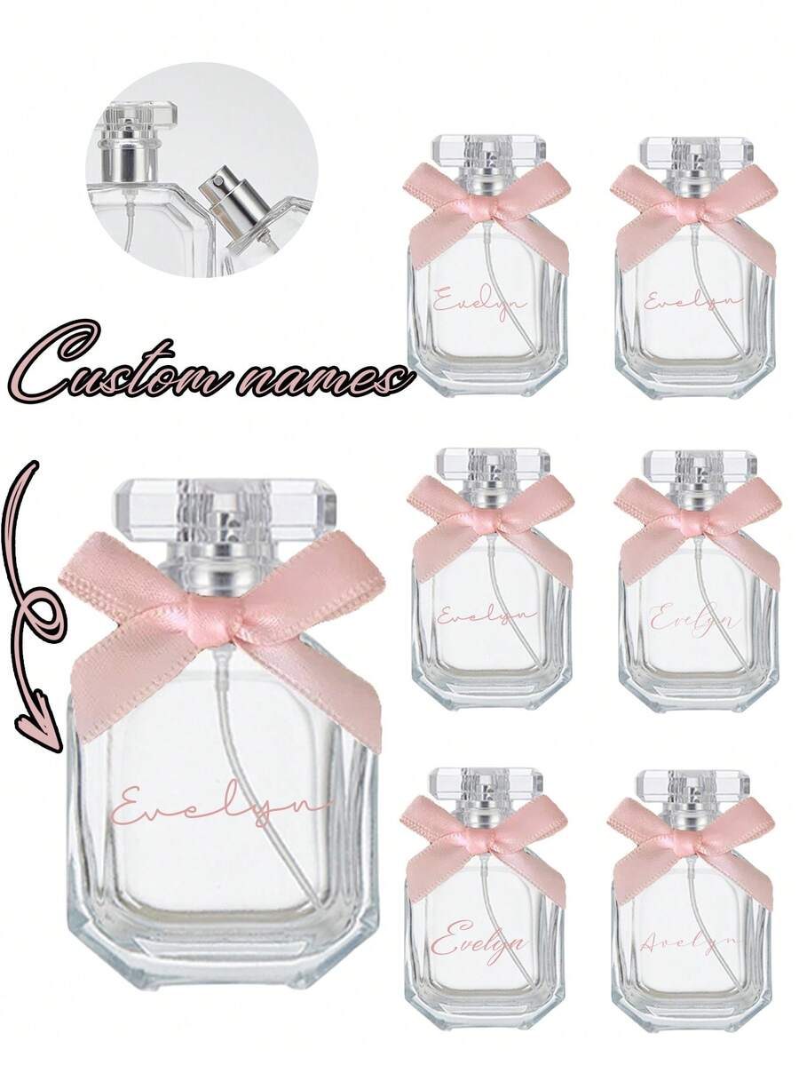 Botella de perfume personalizada con nombre de 50ml con atomizador de liberación por presión, estilo mariposa, reutilizable - Botella de spray cosmético, botella de prensa de gran capacidad para rellenar y reutilizar, contenedor de viaje, esencial de viaje, regalo del Día de San Valentín, regalo asequible del Día de San Valentín, Domingo de Pascua, Día de la Madre - 50ml - Ver 1