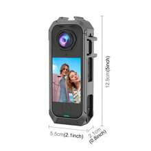 For Insta360 X4 Air PULUZ Metal Protective Cage Rig Housing Frame With Expand Cold Shoe Base (Grey) - View 3