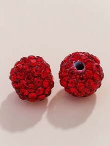 50颗10毫米粘土钻球手工散珠DIY手链项链串珠饰品配件 - 50個滿鑽陶泥珠 - 查看 34