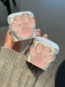 5个粉色3D猫爪保护套，兼容苹果15W充电器、14 Plus手机数据线、18/20W快充适配器保护套 - 彩色 - 查看 3