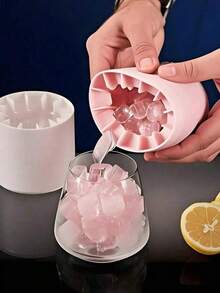 1 pièce Moule à glaçons en silicone cylindrique, grille de glaçons décompressée, mini bac à glaçons, moule à glaçons à pression facile à démouler, moule à glaçons portable, moule à glaçons réutilisable, pour faire des boissons, jus de fruits, glaces, cocktails et glaçons pour le café. Convient pour la maison, le bar, le club et les boissons d'été en extérieur, fournitures de cuisine, accessoires de cuisine - Multicolore - Voir 2