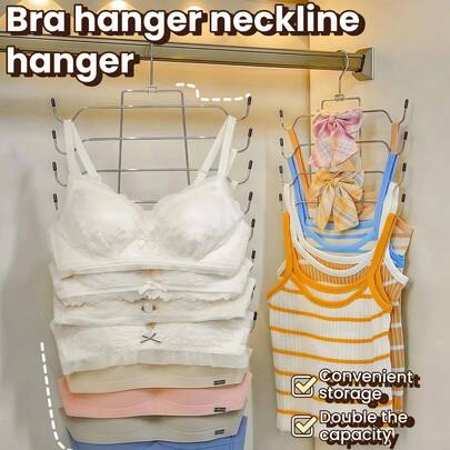1pc Multi-Layer Foldable Bra Hanger - 4 Tier/8 Tier Space Saving Camisole Organizer Rack, Suitable For Storing Clothes, Ties, Etc. - Ideal For Spa Clients Garment Storage, Foldable Seamless Thick Bra Hanger Camisole Organizer Rack