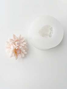 1 khuôn silicon hình hoa hướng dương và hoa cúc, khuôn tự làm hoa cúc. - A-trắng - Xem 6