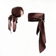 1-3件套万圣节新款缎面海盗头箍、腰带、毛毡骷髅眼罩，趣味角色扮演中世纪文艺复兴海盗服装配饰，化装舞会，圣诞派对魔术服装道具 - 彩色 - 查看 26