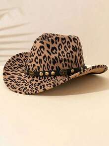 Mũ chóp cao unisex màu nâu in họa tiết da báo này có gắn hình đầu bò trang trí có thể tháo rời. Thiết kế kiểu miền Tây cổ điển và sành điệu khiến nó trở nên hoàn hảo cho những kỳ nghỉ ngoài trời. Trọng lượng nhẹ và vành rộng lý tưởng cho Giáng sinh, các bữa tiệc theo chủ đề ngoài trời, phụ kiện sự kiện ngày lễ, mặc hàng ngày, trang trí mũ thời trang và làm quà tặng. Thích hợp cho mùa hè và đi biển. - Nhiều màu - Xem 3