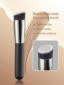 1 Set Professional Makeup Brushes, Including Foundation Brush, Blending Liquid/Cream Brush, Blush Brush, Concealer Brush, Contour Brush, Bronzer Brush, Powder Brush, Foundation Brush, Blush Brush, Makeup Remover Tools - Black and White - View 2