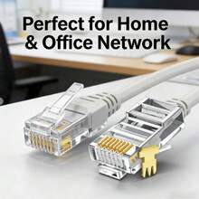 腾鑫康 (TXK) Cat5e RJ45 连接器 - 8P8C 非屏蔽 (UTP) 以太网插头，镀金铜触点，兼容 Cat5/Cat5e/Cat6 以太网线（100-1000 个），不含线缆 - 無色 - 查看 3